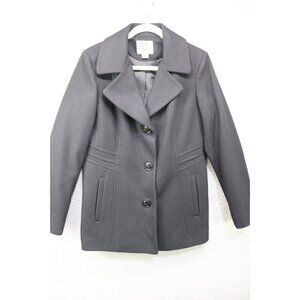 Anne Klein Wool Blend Coat-3 Buttons-Size Small